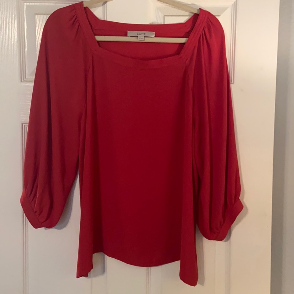 LOFT Balloon-Sleeve Blouse